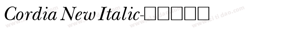 Cordia New Italic字体转换